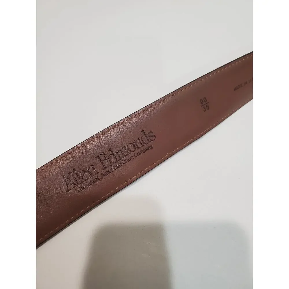 Allen Edmonds Gray Leather Belt size 36